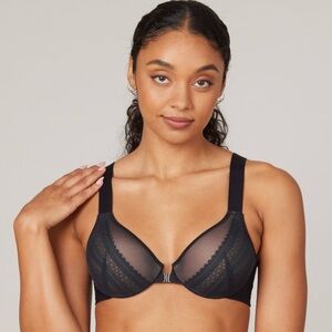 Black Spanx Bra-llelujah  Illusion Lace full coverage bra 40D